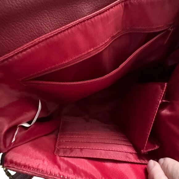 Red 100% Leather Purse EUC - Picture 9 of 15